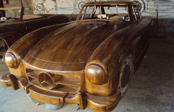Wooden 1:1 Mercedes 300SL Gullwing | Model Cars