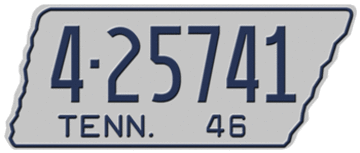 Tennessee 1946 License Plate | License Plates