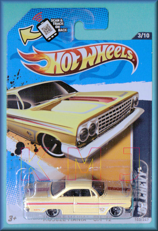 Hot Wheels /'62 Chevy Muscle Mania Gold