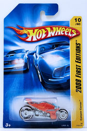 Canyon Carver | Model Motorcycles | HW 2008 - Collector # 010/172 - First Editions 10/40 - Canyon Carver (Motorcycle) - Metallic Orange - International Card