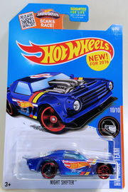 Night Shifter | Model Cars | HW 2016 - Collector #010/250 - HW Race Team 10/10 - Night Shifter - Blue - OH5Sp & PR5 - USA Card