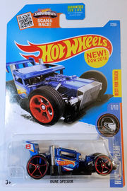 Bone Speeder | Model Cars | HW 2016 - Collector #007/250 - HW Race Team 7/10 - Bone Speeder - Blue - Red OH5Sp - New Casting - USA Card