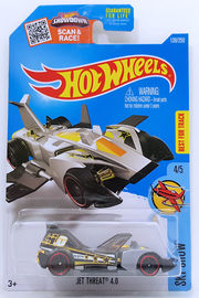 Jet Threat 4.0 | Model Cars | HW 2016 - Collector #139/250 - Sky Show 4/5 - Jet Threat 4.0 - Silver - USA Card