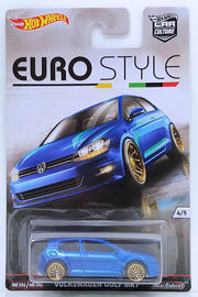 Volkswagen Golf Mk7 | Model Cars | HW 2016 - Toy #DJF83 - Car Culture / EURO Style 4/5 - Volkswagen Golf MK7 - Blue - 'NEW' HW MCRR Wheels! - Metal/Metal - Real Riders