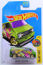 Custom '77 Dodge Van | Model Trucks | HW 2016 - Collector #197/250 - HW Art Cars 7/10 - Custom '77 Dodge Van - Green - KMart Collectors Day Exclusive 11/12/2016