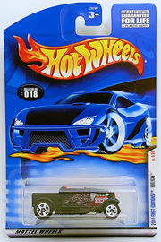 Hooligan | Model Cars | HW 2001 - Collector #018/240 - First Editions 6/36 - Hooligan - Black - Chrome on Motor - USA Card