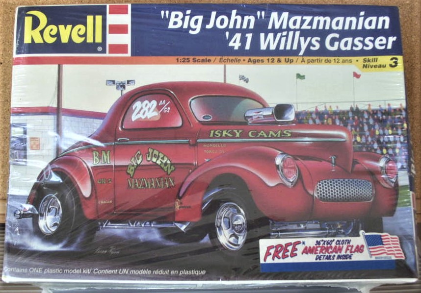 Revell Big John Mazmanian 41 Willys Gasser Model Car Kits hobbyDB