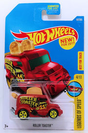 Roller Toaster | Model Cars | HW 2017 - Collector #167/365 - Legends Of Speed 4/10 - Roller Toaster - Red - USA 'NEW! For 2017' Card