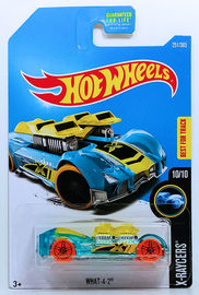 What-4-2 | Model Cars | HW 2017 - Collector # 251/365 - X-Raycers 10/10 - What-4-2 - Transparent Turquoise - USA Card