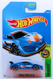 Renault Sport R.S. 01 | Model Racing Cars | HW 2017 - Collector # 252/365 - HW Exotics 10/10 - Renault Sport R.S. 01 - Sky Blue - USA Card