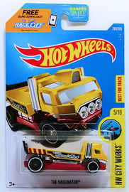 The Haulinator | Model Trucks | HW 2017 - Collector # 260/365 - HW City Works 5/10 - The Haulinator - Dark Yellow - USA Card