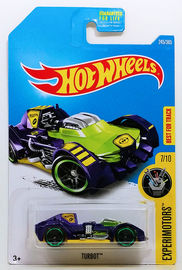 Turbot | Model Cars | HW 2017 - Collector # 245/365 - Experimotors 7/10 - Turbot - Metallic Purple - USA Card