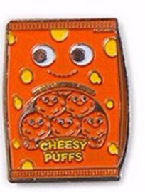 cheesy puffs yummy world pin pins and badges hobbydb world pins