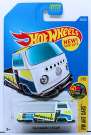 Volkswagen T2 Pickup | Model Trucks | HW 2017 - Collector # 295/365 - HW Art Cars 1/10 - Volkswagen T2 Pickup - White - USA Card with 'NEW For 2017'
