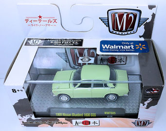 1969 Nissan Bluebird 1600SSS | Model Cars | 2017 M2 Machines - Auto-Japan WMTS05 17-15 - 1969 Nissan Bluebird 1600 SSS - Pale Green - Walmart Exclusive - Limited to 8,800