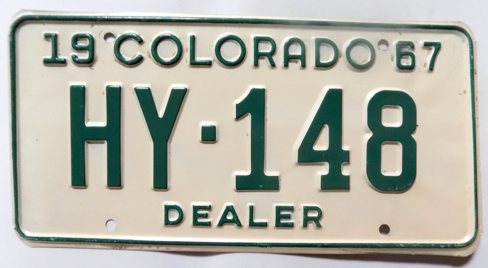 1967 Colorado Dealer License Plate License Plates hobbyDB