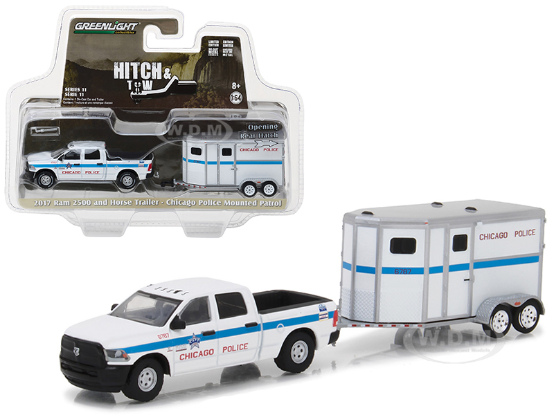 2017 Dodge Ram 2500 with Chicago PD Horse Trailer Model Trucks hobbyDB