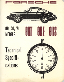 Porsche 69, 70, 71 Models 911T 911E 911S Technical Specifications | Manuals & Instructions