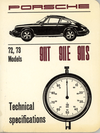 Porsche 72, 73 Models 911T 911E 911S Technical Specifications | Manuals & Instructions