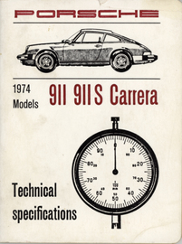 Porsche 1974 Models 911 911S Carrera Technical Specs | Manuals & Instructions