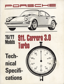 Porsche 76/77 Models 911, Carrera 3.0, Turbo Technical Specifications | Manuals & Instructions