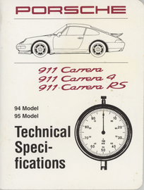 Porsche 911 Carrera, 911 Carrera 4, 911 Carrera RS (1994-95) Technical Specifications | Manuals & Instructions