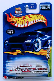 Evil Twin | Model Cars | HW 2002 - Collector # 099/240 - Grave Rave 1/4 - Evil Twin - Pearl White - USA '35th Anniversary' Blister Card