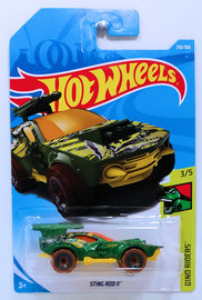 Sting Rod II | Model Cars | HW 2018 - Collector # 210 - Dino Riders 3/5 - Sting Rod II - Green - International Long Card