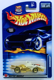 Sharkruiser | Model Cars | HW 2003 - Collector # 131/220 - Sharkruiser - Pearl White - USA '35th Anniversary' Card
