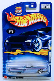 '63 Thunderbird | Model Cars | HW 2003 - Collector # 125/220 - Track Aces 1/10 - Turbo Flame - Green - USA '1968-2003 Anniversary' Card