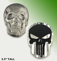 Punisher Skull Thin Border Patrol Green Line Challenge Coin | Challenge Coins | hobbyDB