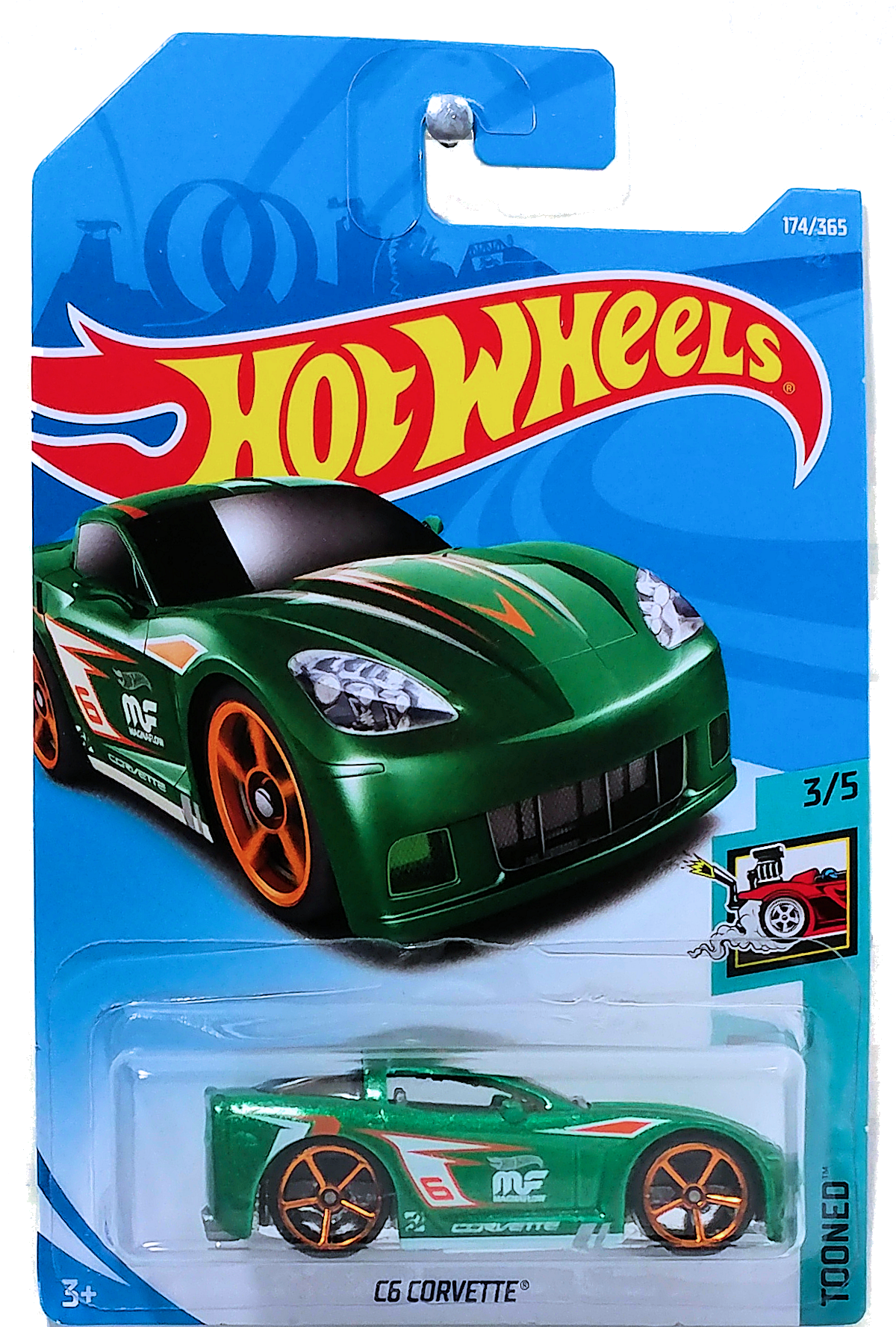 hot wheels c6 corvette tooned
