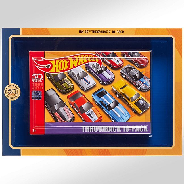 hot wheels 50th anniversary throwback 10pk