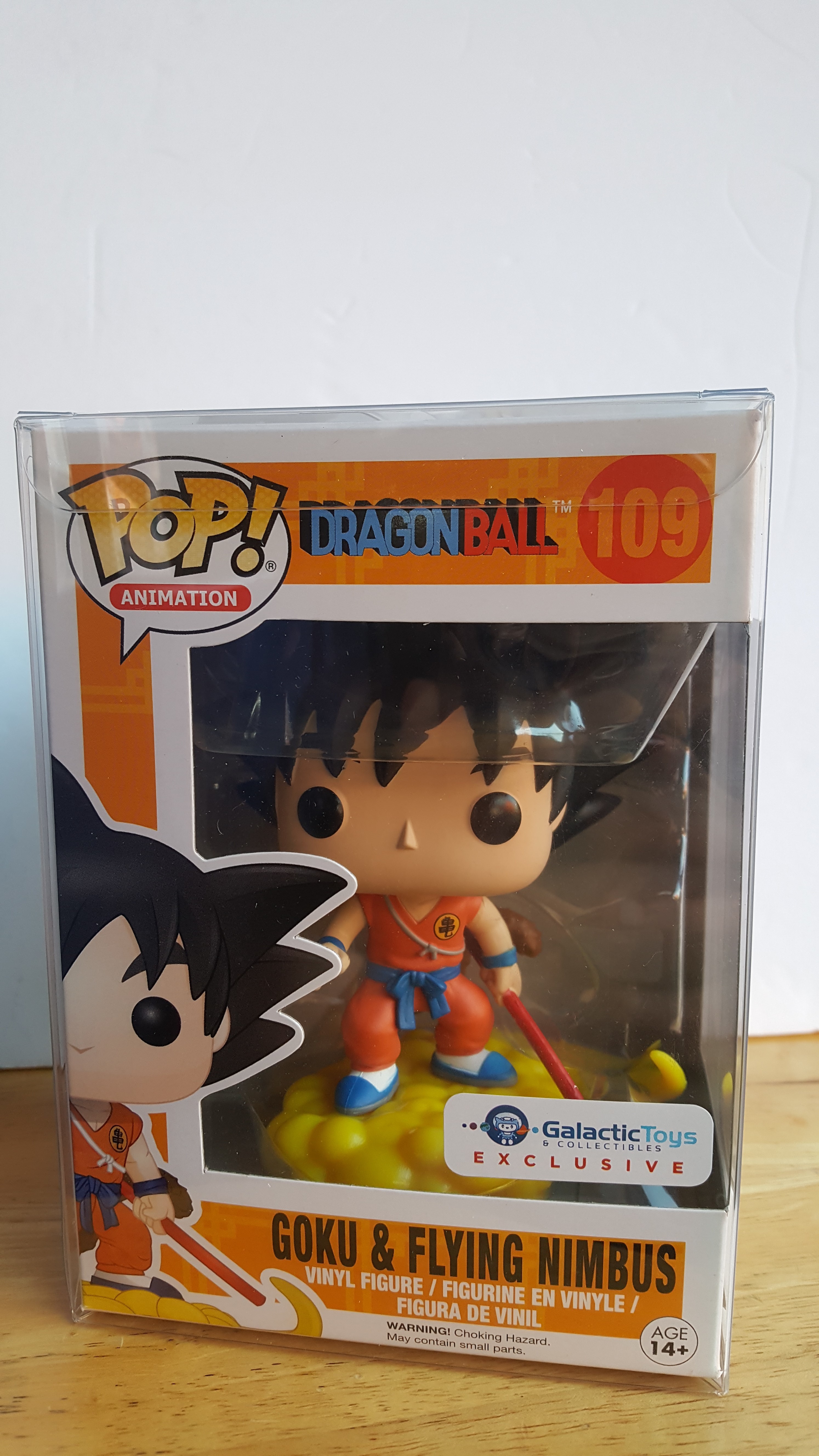 goku and flying nimbus pop orange